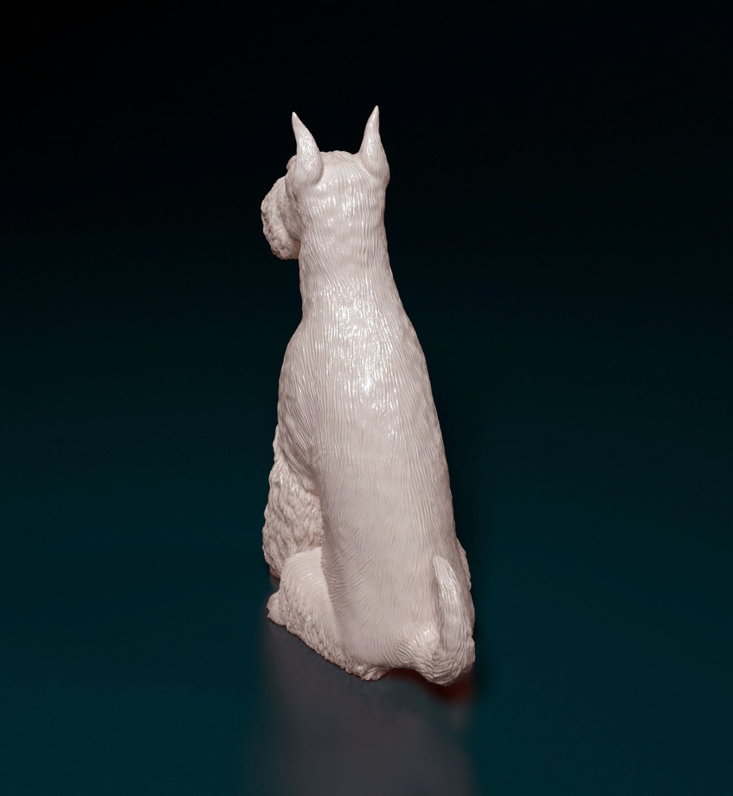 Miniature schnauzer artist resin - white resin ready to prep / paint ALL SCALES