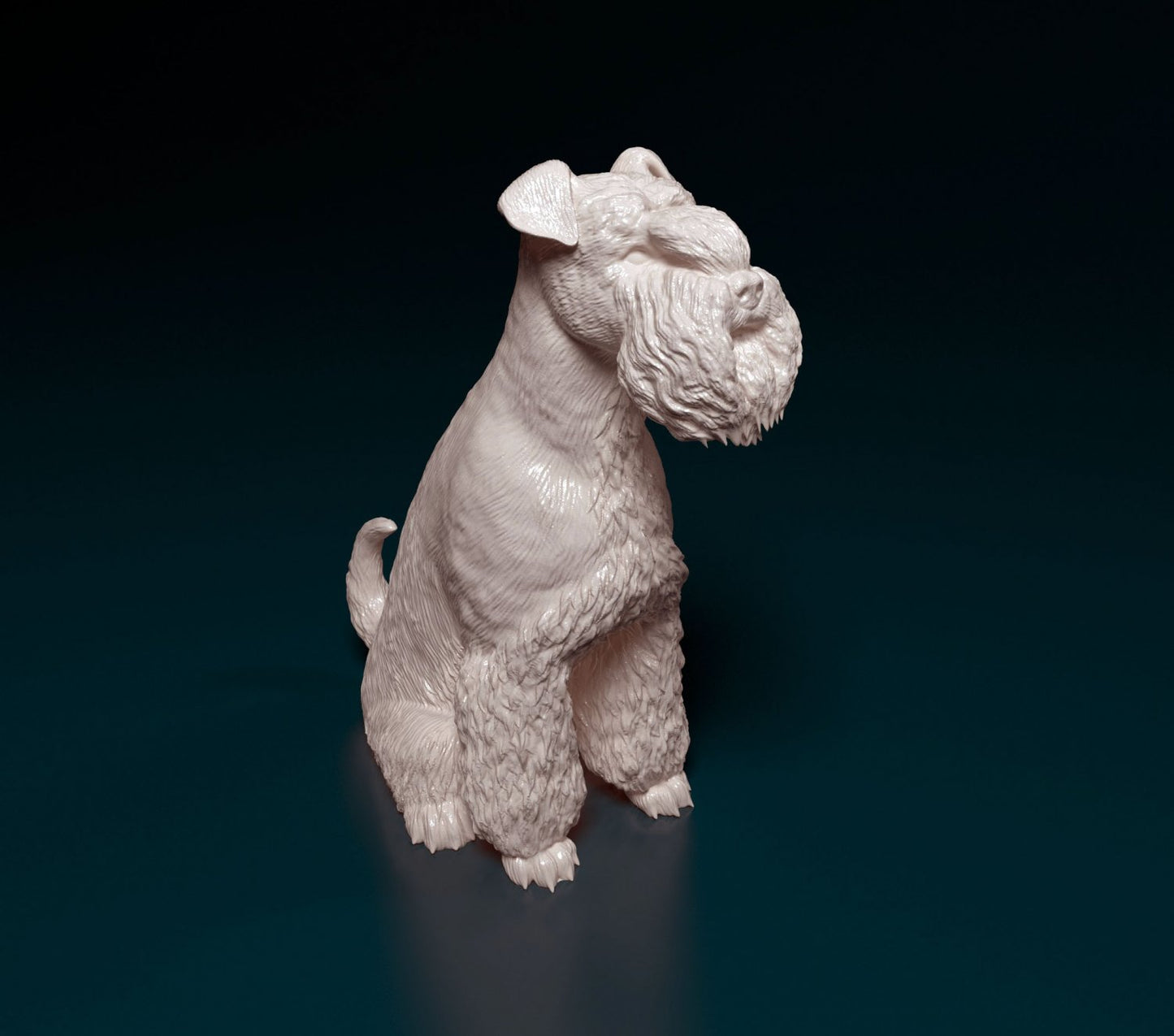Miniature schnauzer artist resin - white resin ready to prep / paint ALL SCALES