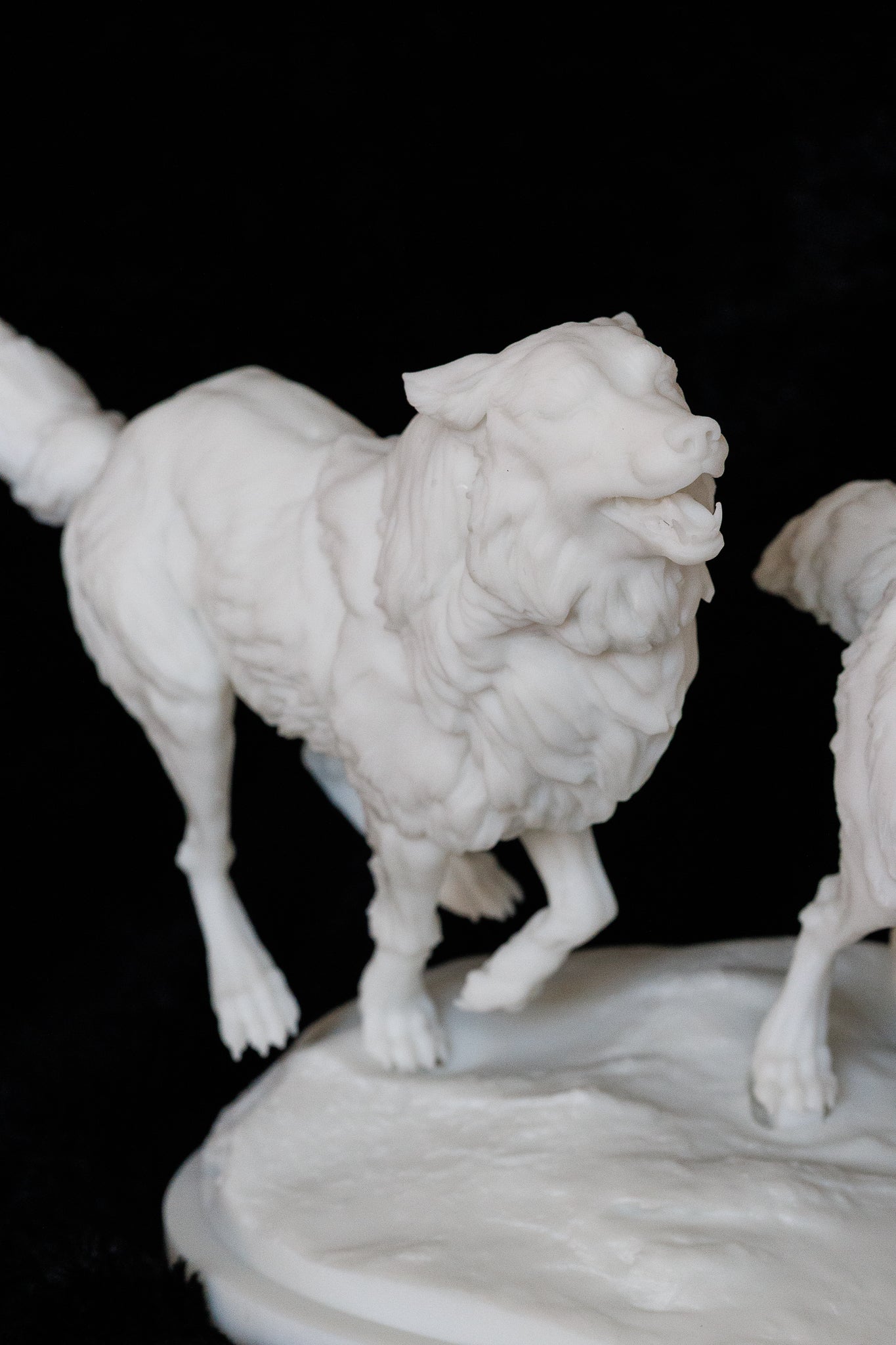 Running Arctic wolf trio - White ready to paint