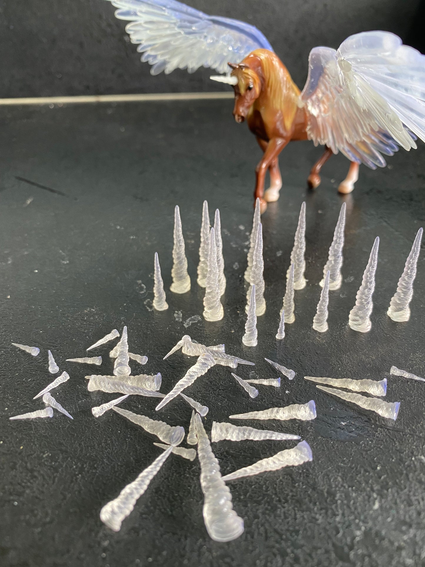 Set of Minature Unicorn horns for model horse customising