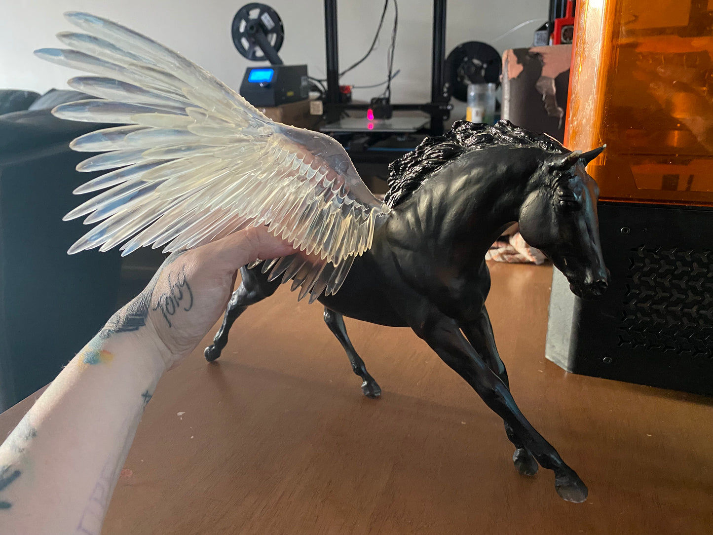 Resin Wings for Model Horse Breyer / resin custom - Clear ready to Paint