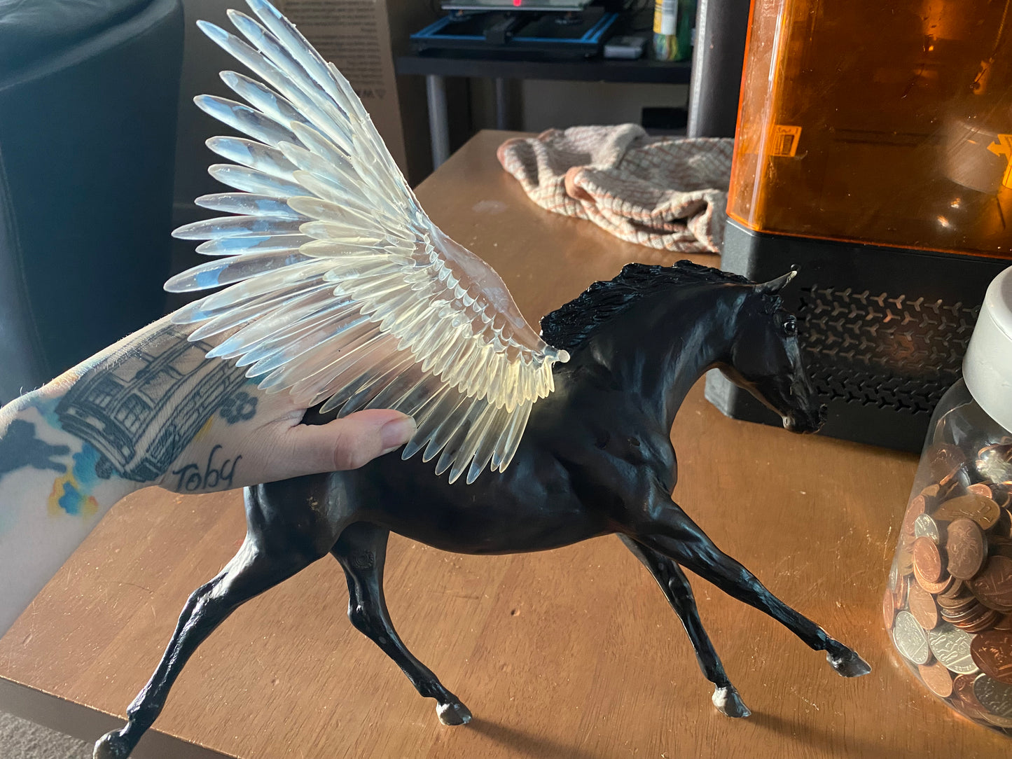 Resin Wings for Model Horse Breyer / resin custom - Clear ready to Paint