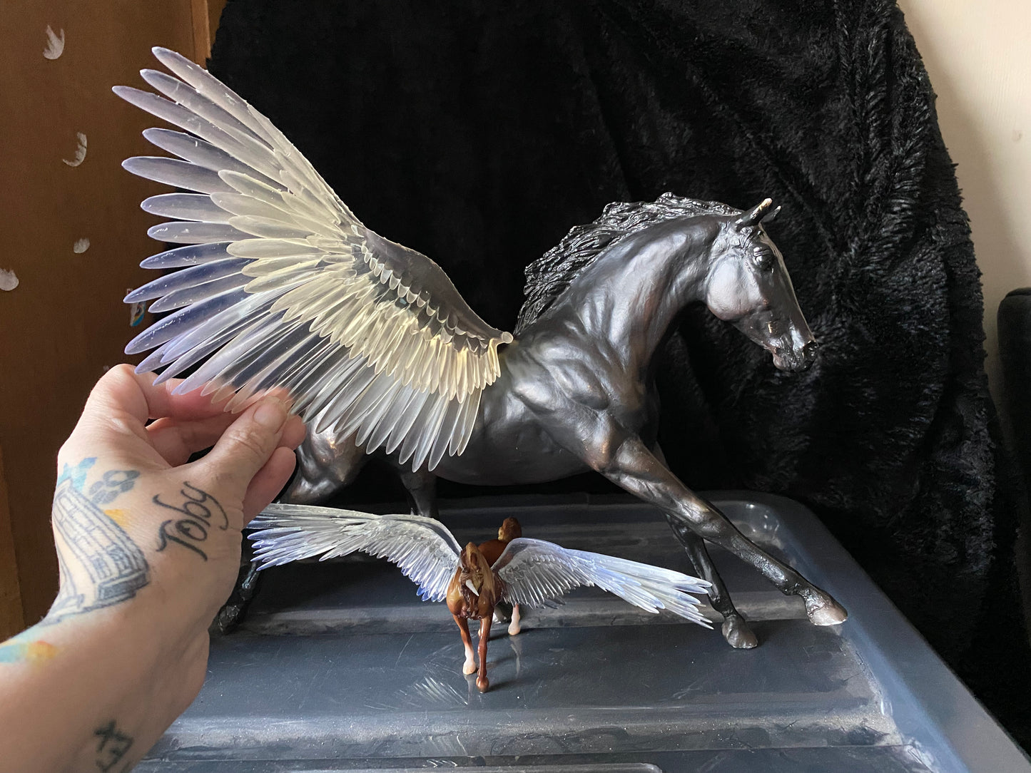Resin Wings for Model Horse Breyer / resin custom - Clear ready to Paint