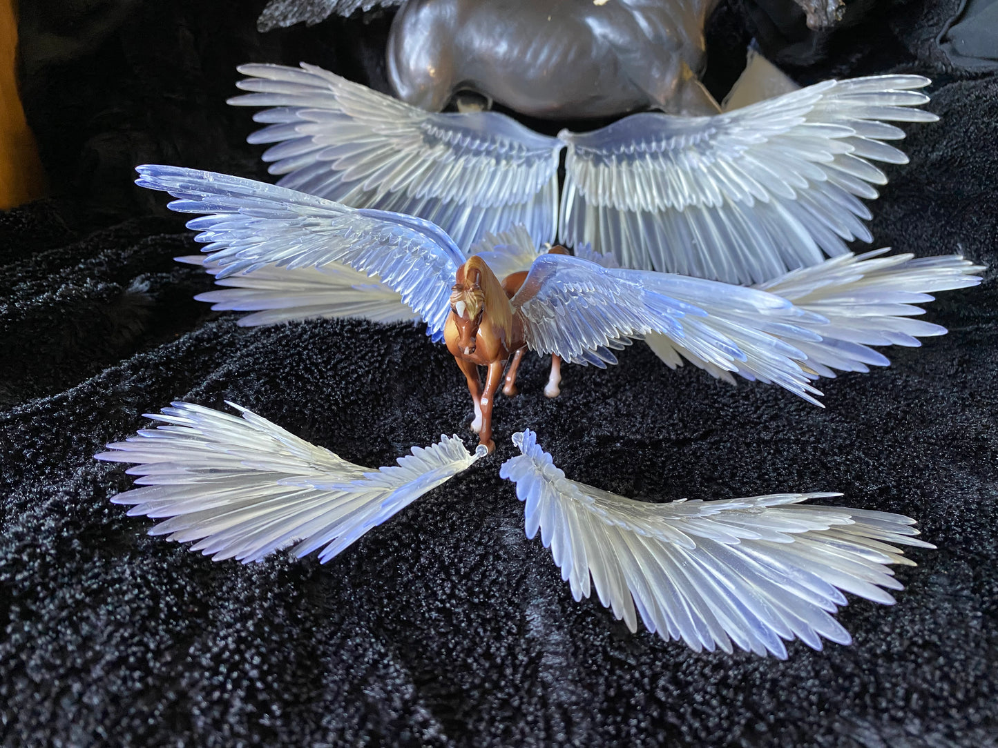 Resin Wings for Model Horse Breyer / resin custom - Clear ready to Paint