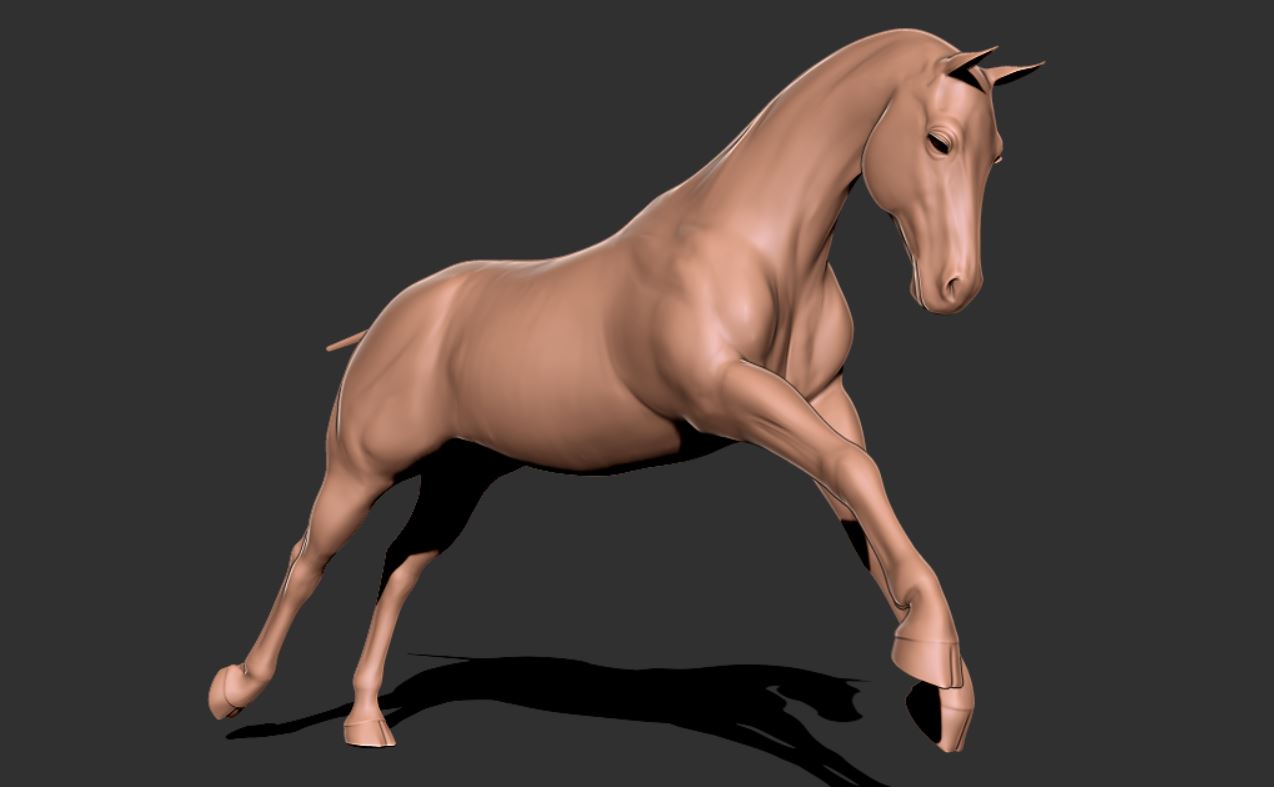 Horse base for customising - White resin ready to prep / paint