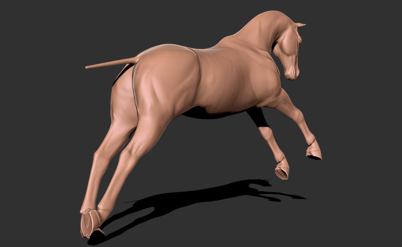 Horse base for customising - White resin ready to prep / paint