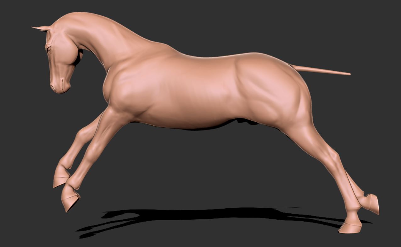 Horse base for customising - White resin ready to prep / paint