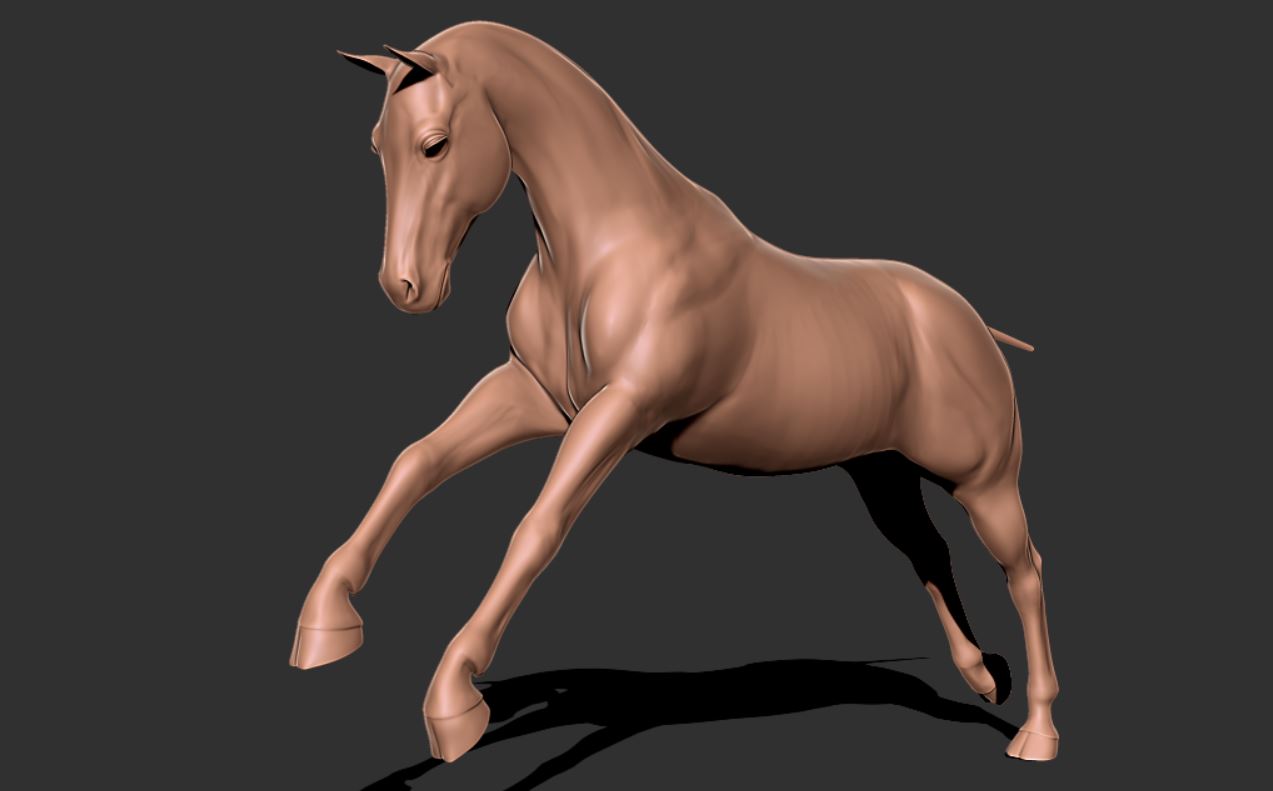 Horse base for customising - White resin ready to prep / paint