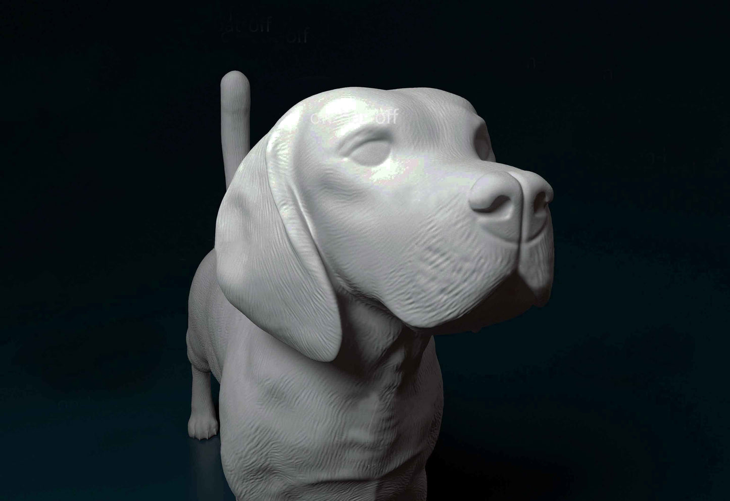 beagle - white ready to paint