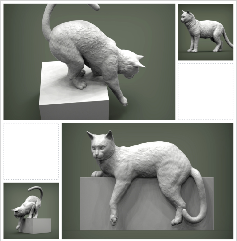 Cats - Many options - White resin ready to paint