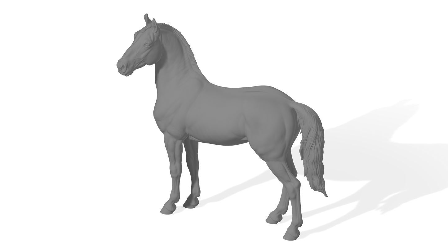 *mirrored version* Traditional scale Grade horse / Cob - White resin ready to paint - Pre - Order - LTD TO 10 COPIES