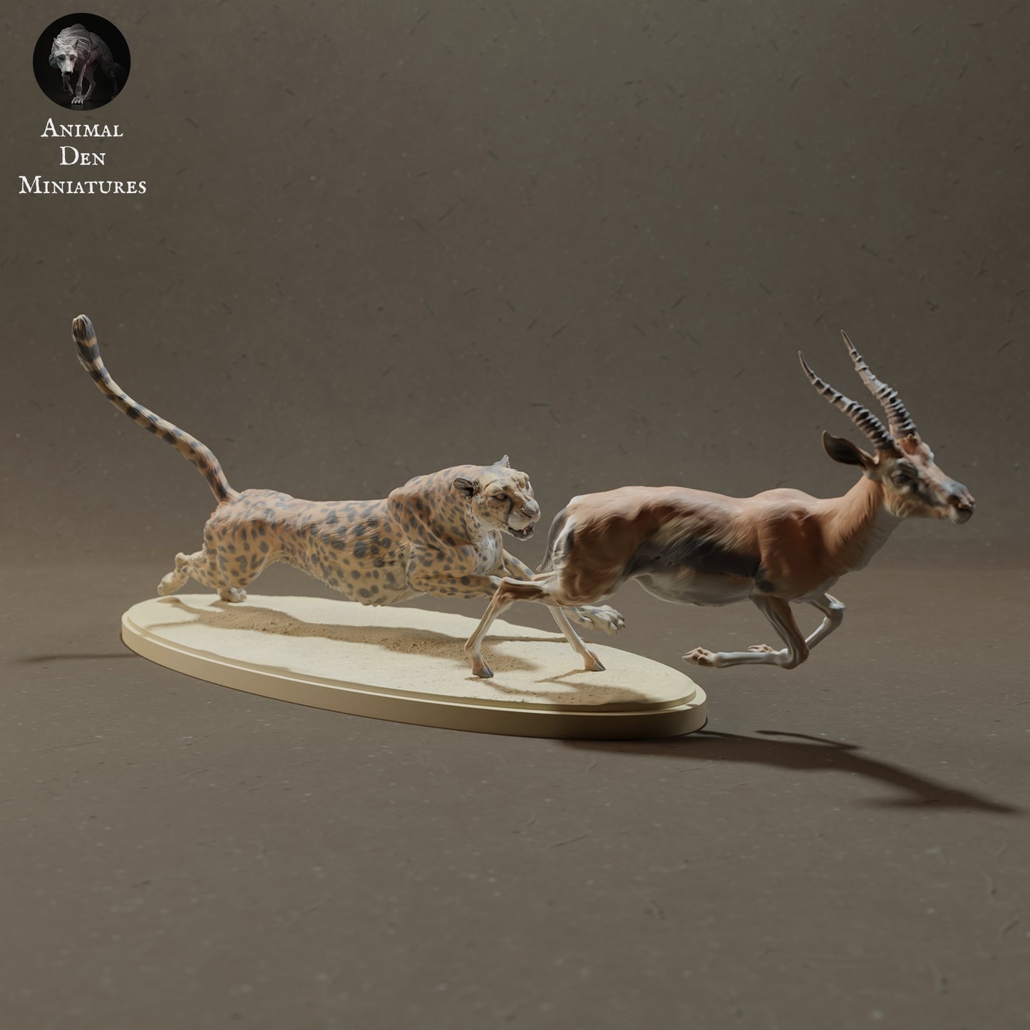 Cheetah hunting - white ready to paint