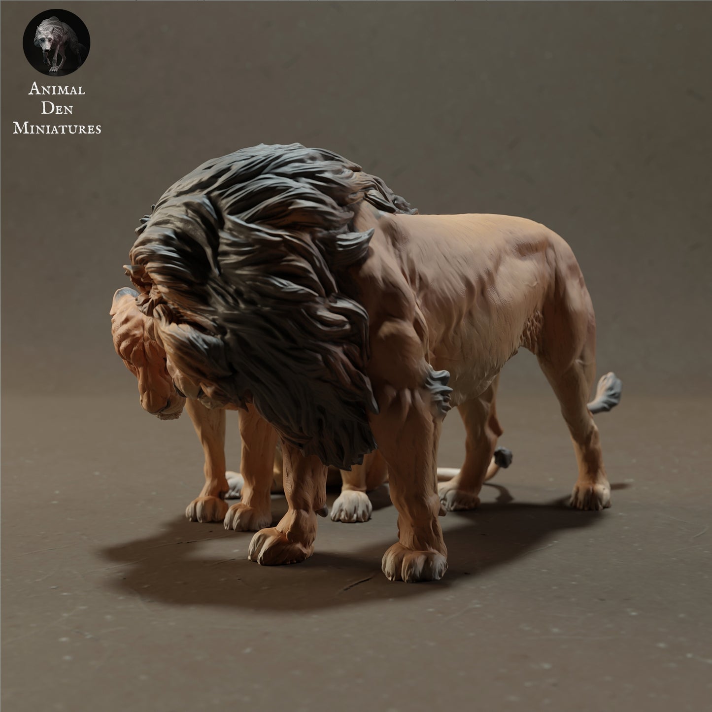 Cuddling lion set - white ready to paint