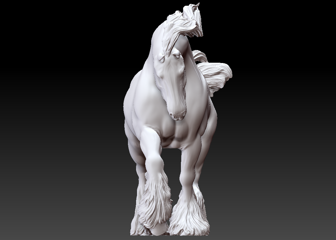 Boudicca pulling shire mare - White resin ready to prep / paint LTD EDITION - Pre - Order