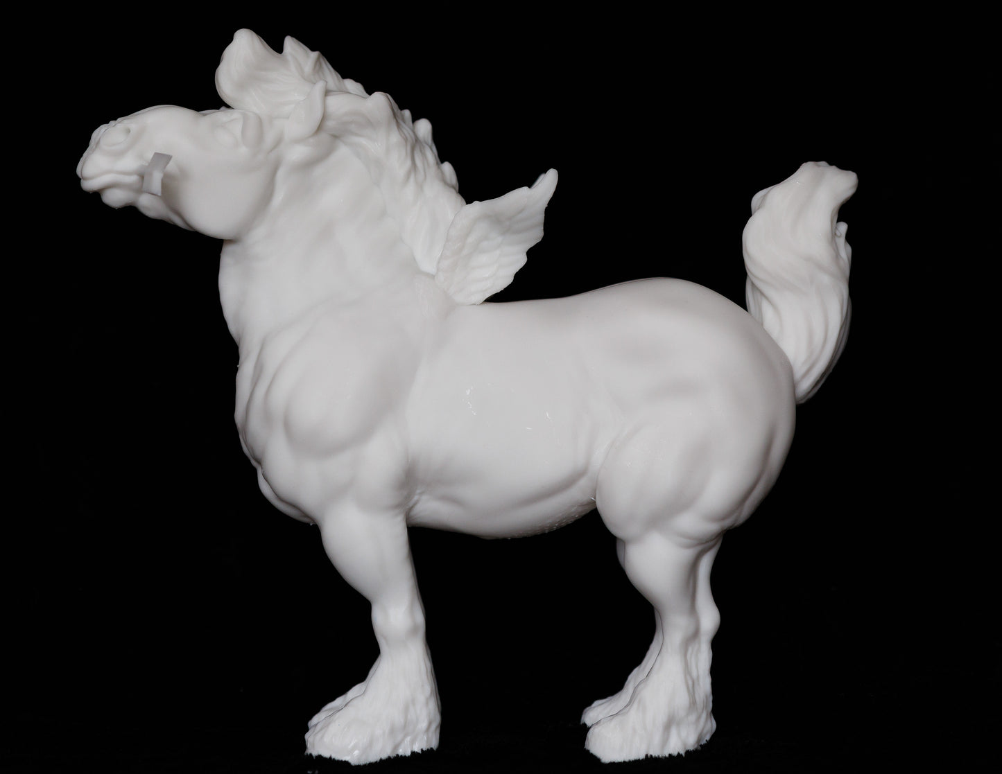 Cupid draft horse with wings and arrow - White resin ready to prep / paint LTD EDITION - Pre - Order