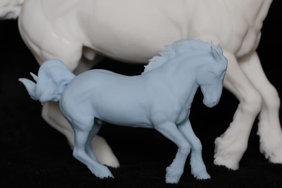 Turbo 2 Action cob stallion - White resin ready to prep and paint LTD EDITION