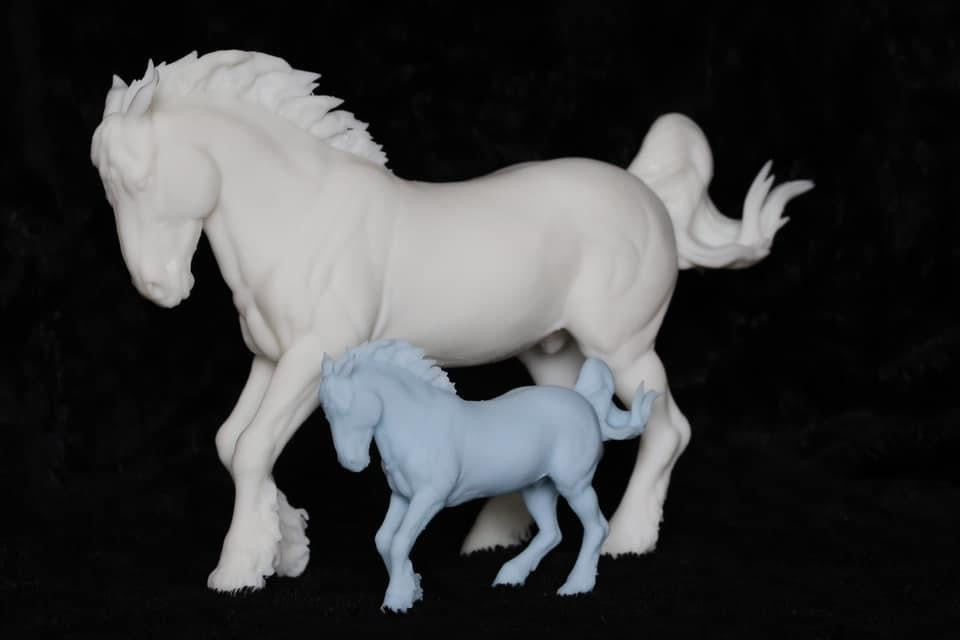 Turbo 2 Action cob stallion - White resin ready to prep and paint LTD EDITION