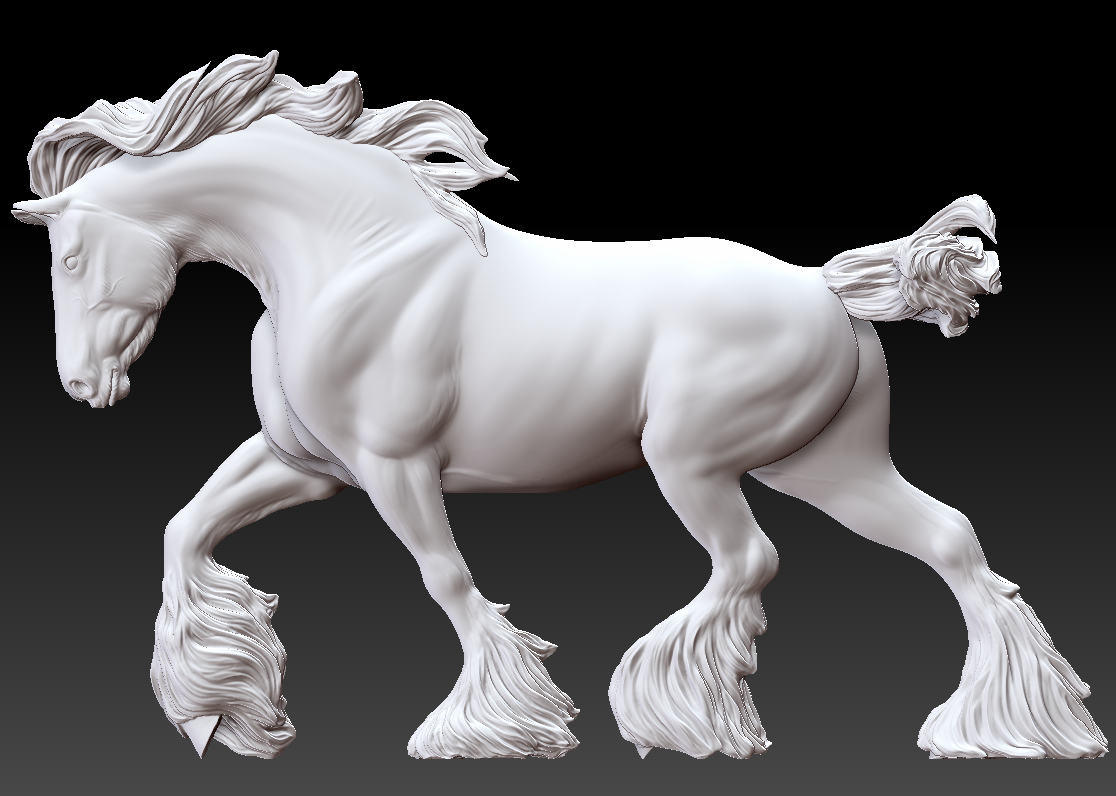Boudicca pulling shire mare - White resin ready to prep / paint LTD EDITION - Pre - Order