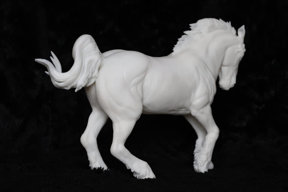 Turbo 2 Action cob stallion - White resin ready to prep and paint LTD EDITION