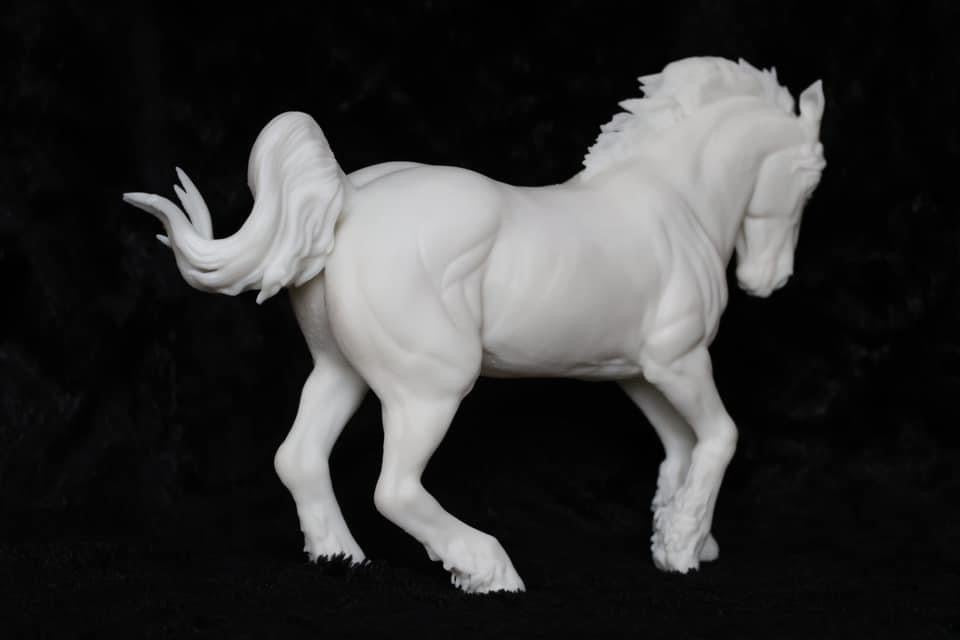 Turbo 2 Action cob stallion - White resin ready to prep and paint LTD EDITION