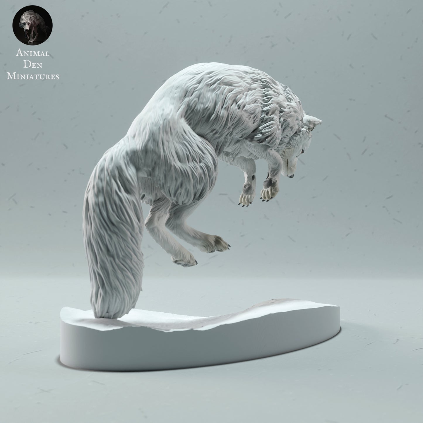 Arctic Hunting fox - white ready to paint