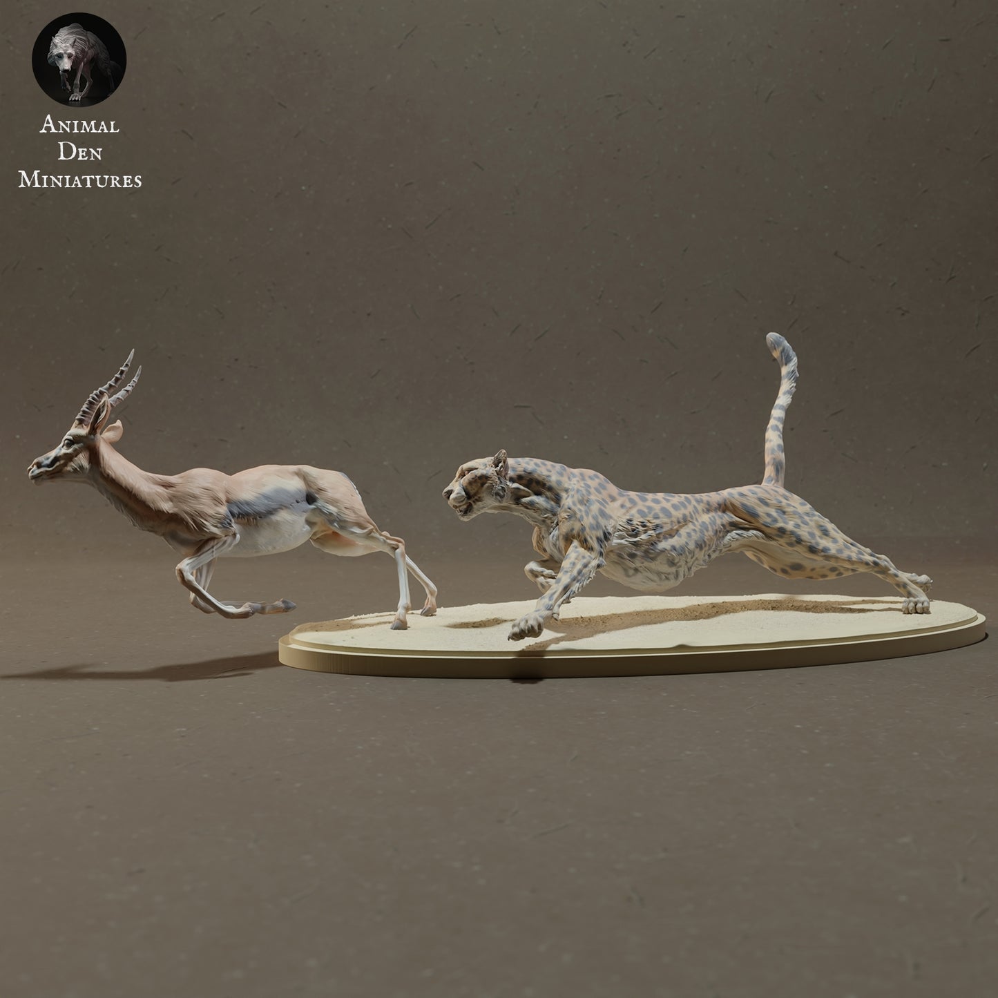 Cheetah hunting - white ready to paint