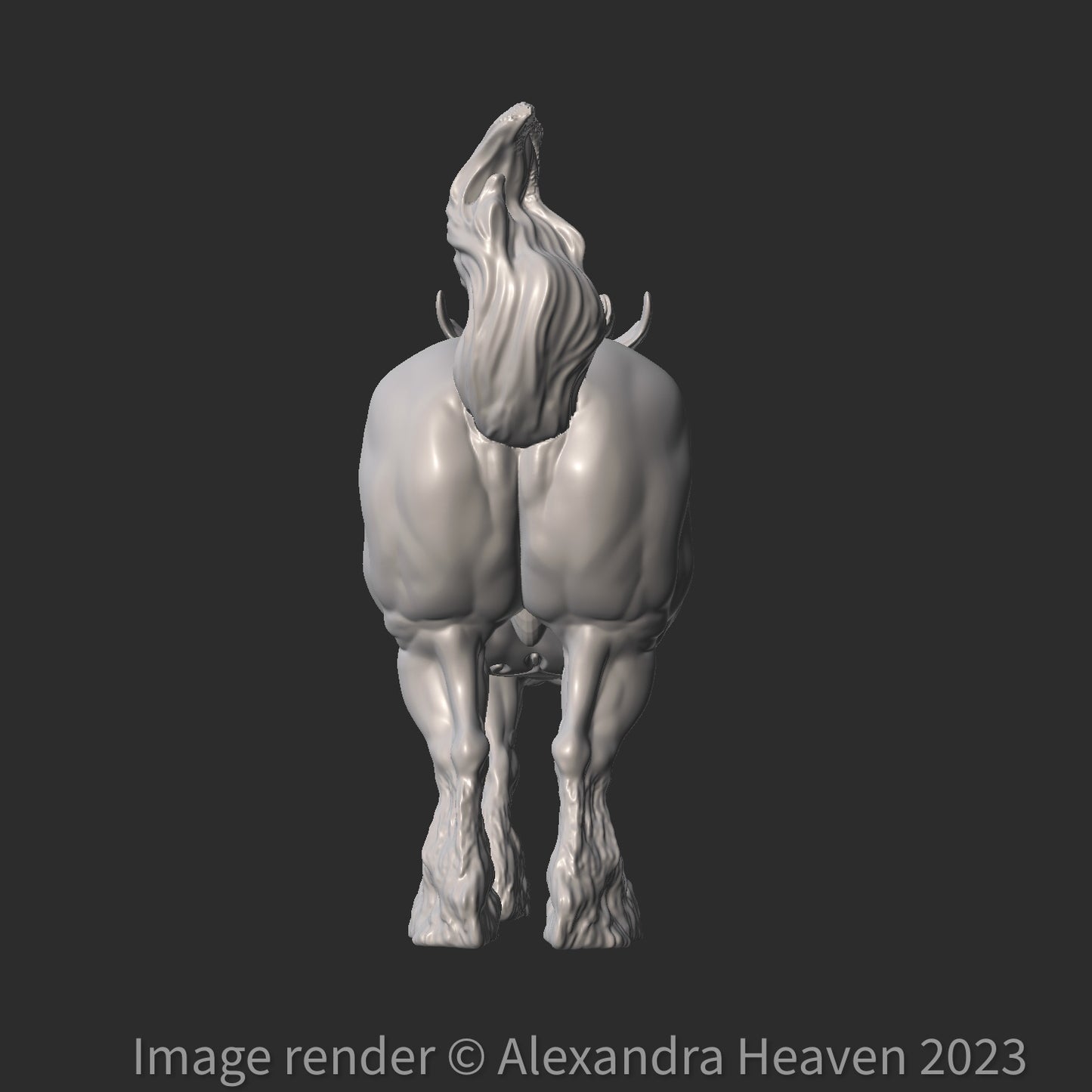 Cupid draft horse with wings and arrow - White resin ready to prep / paint LTD EDITION - Pre - Order