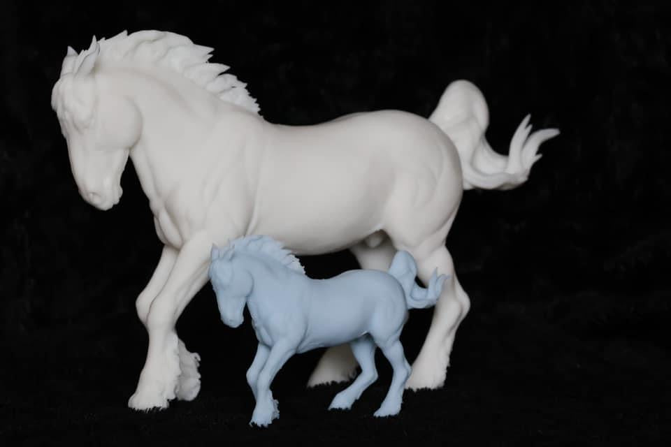 Turbo 2 Action cob stallion - White resin ready to prep and paint LTD EDITION