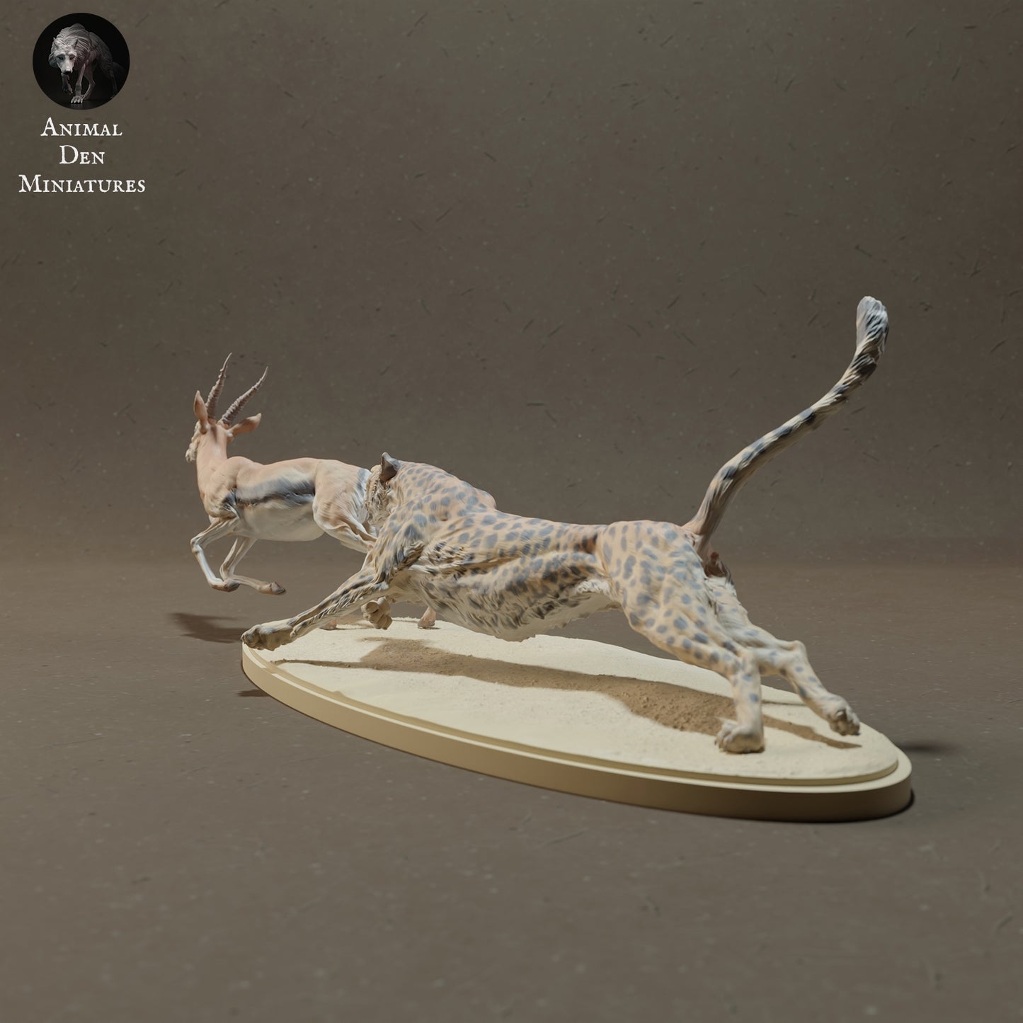 Cheetah hunting - white ready to paint
