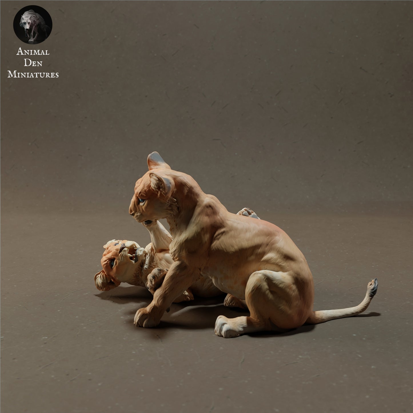 Lion cubs - white ready to paint