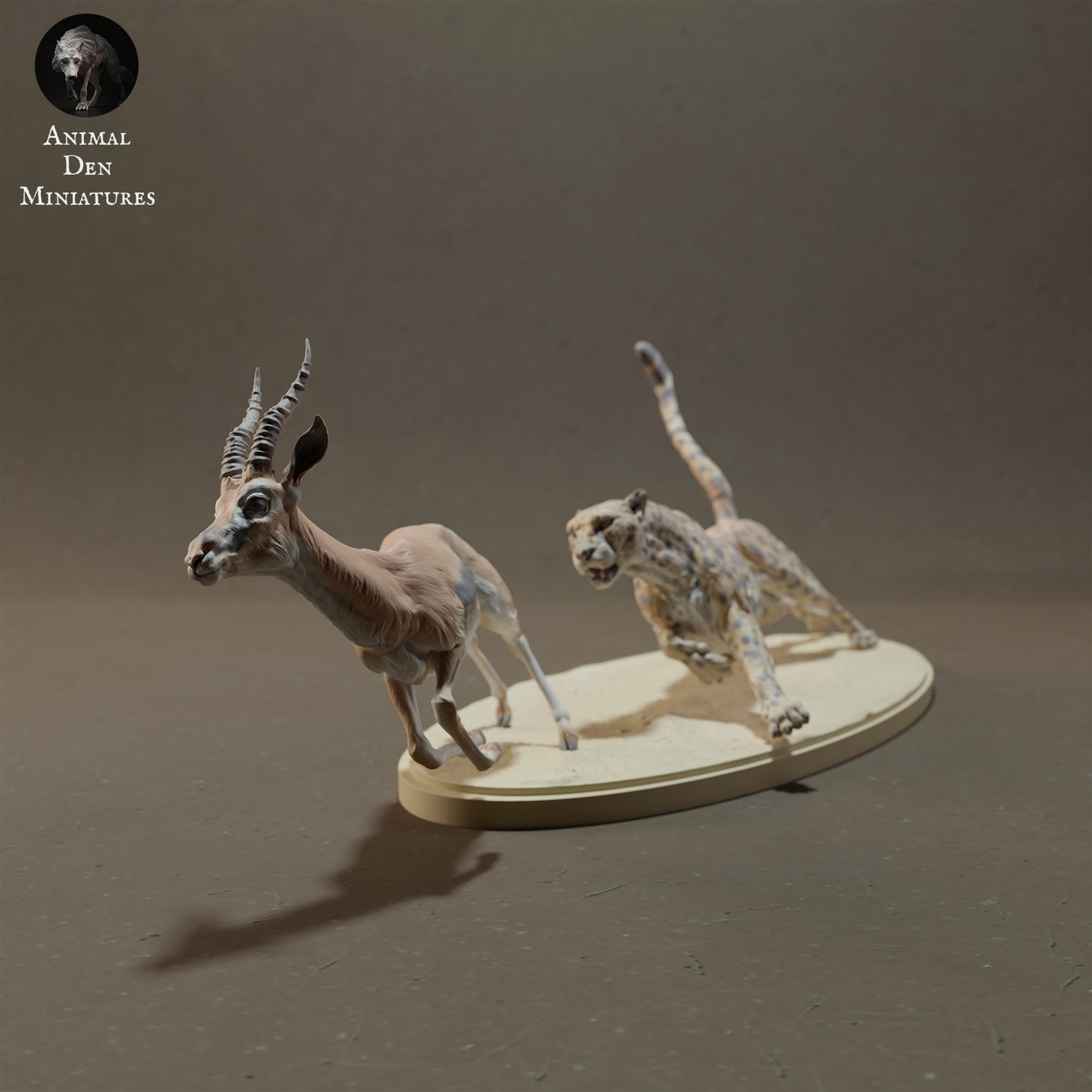 Cheetah hunting - white ready to paint