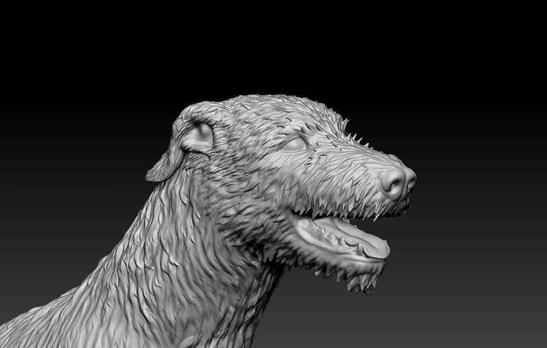 Irish Wolfhound - white ready to paint