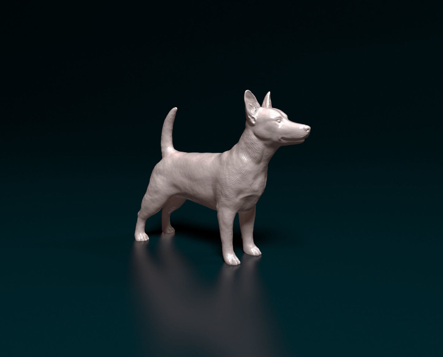 Jack Russell terrier - Ear options - white ready to paint