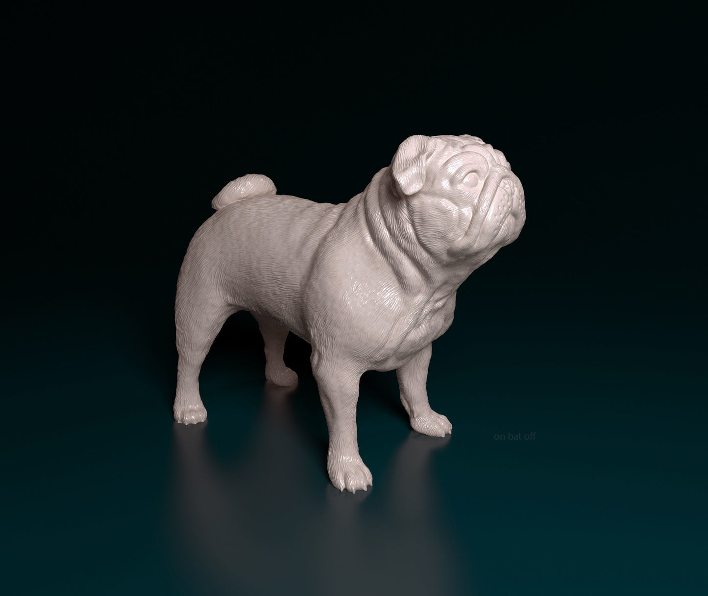 Pug - white ready to paint