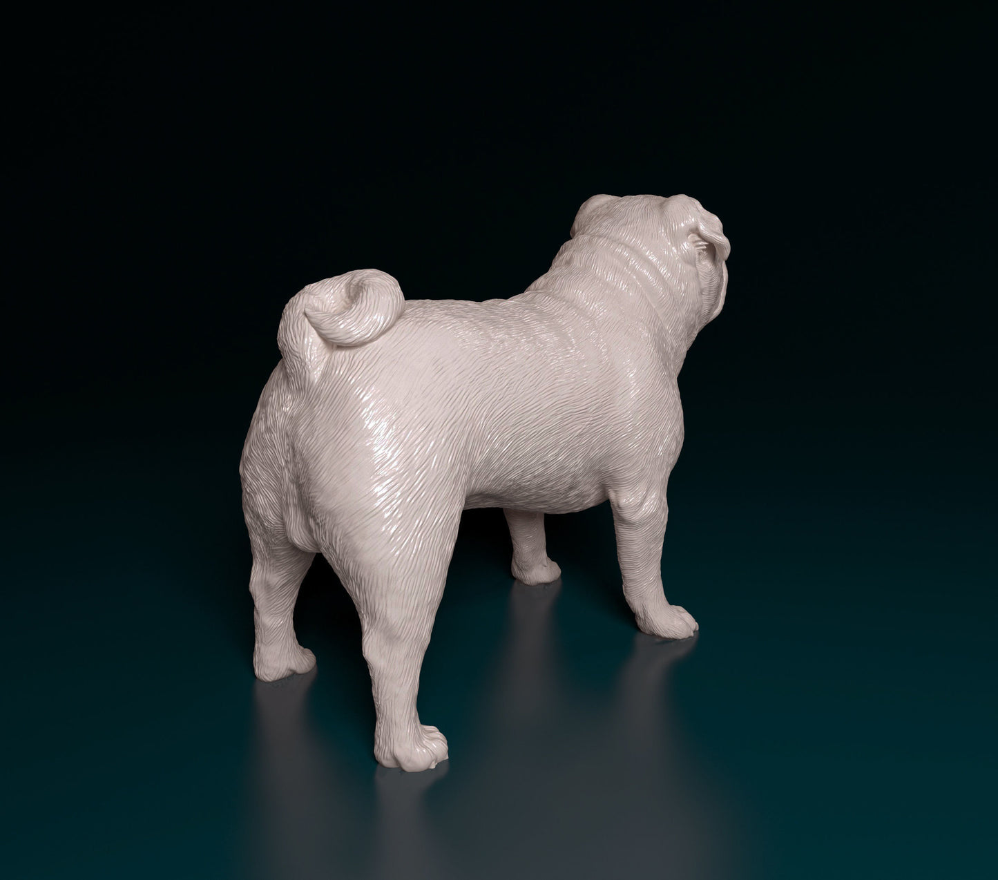 Pug - white ready to paint