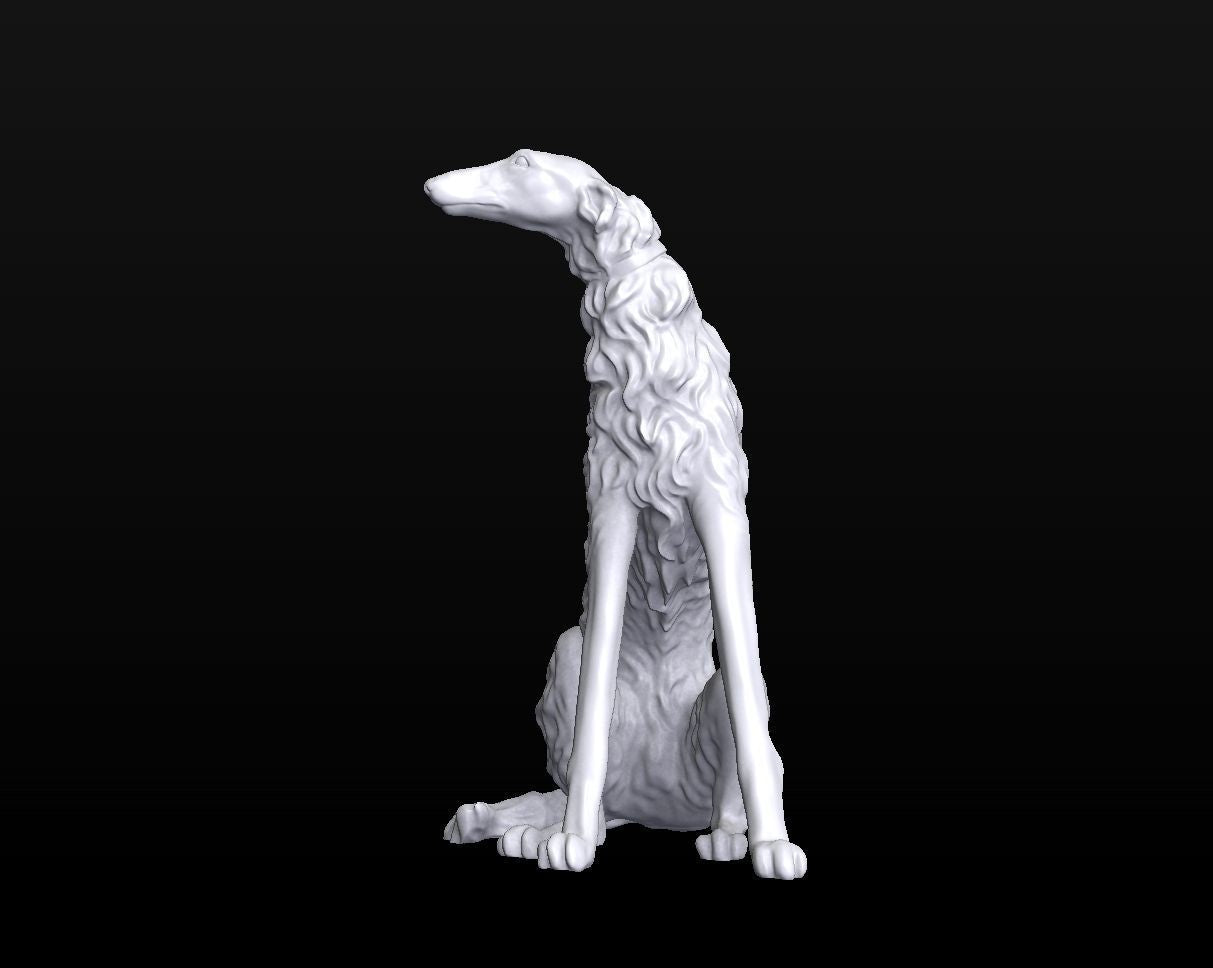 Borzoi - white ready to paint