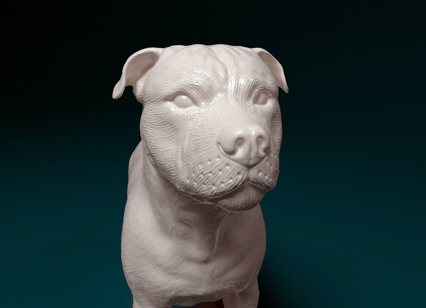 Staffordshire Bull Terrier - white ready to paint