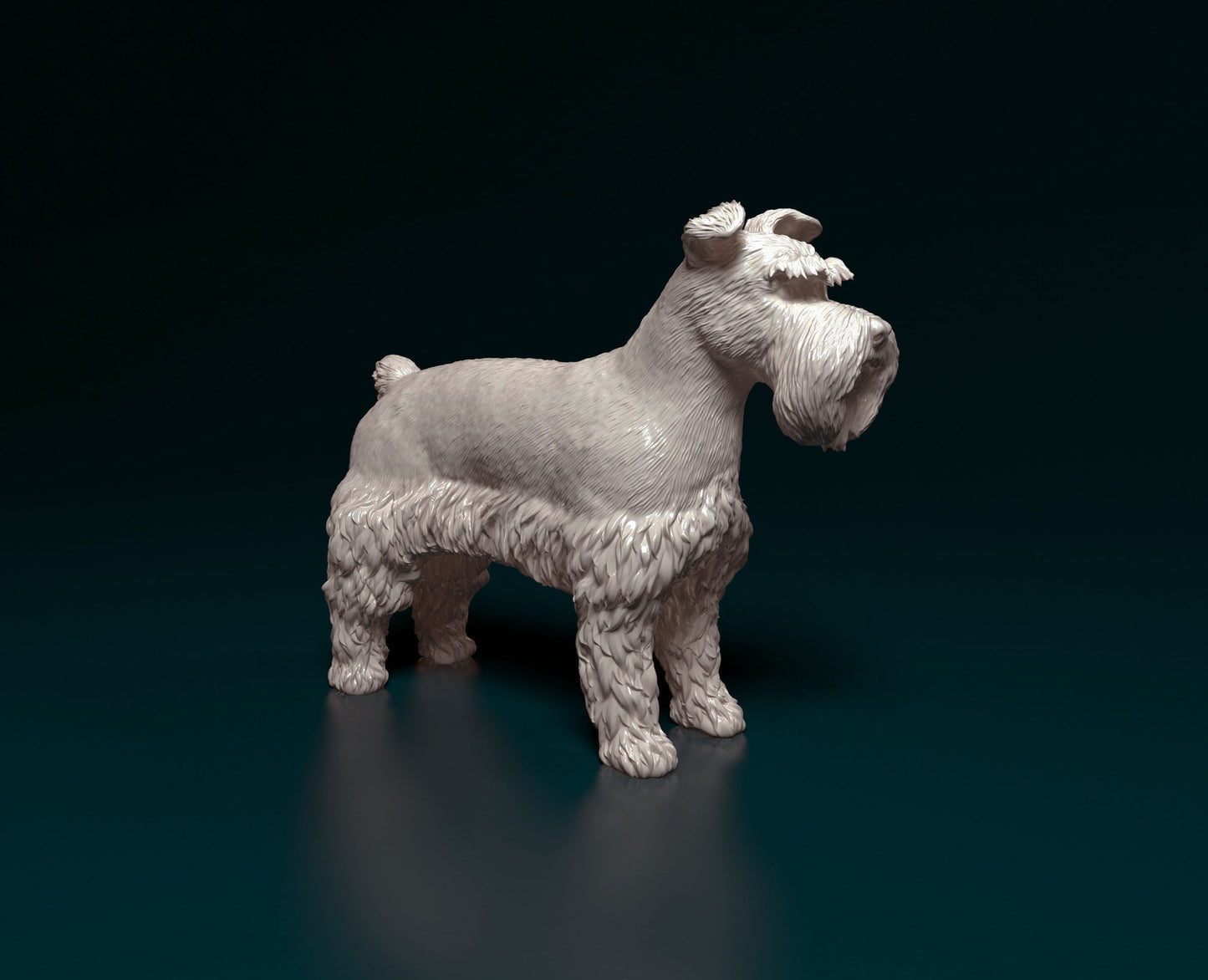 Miniature Schnauzer - white ready to paint