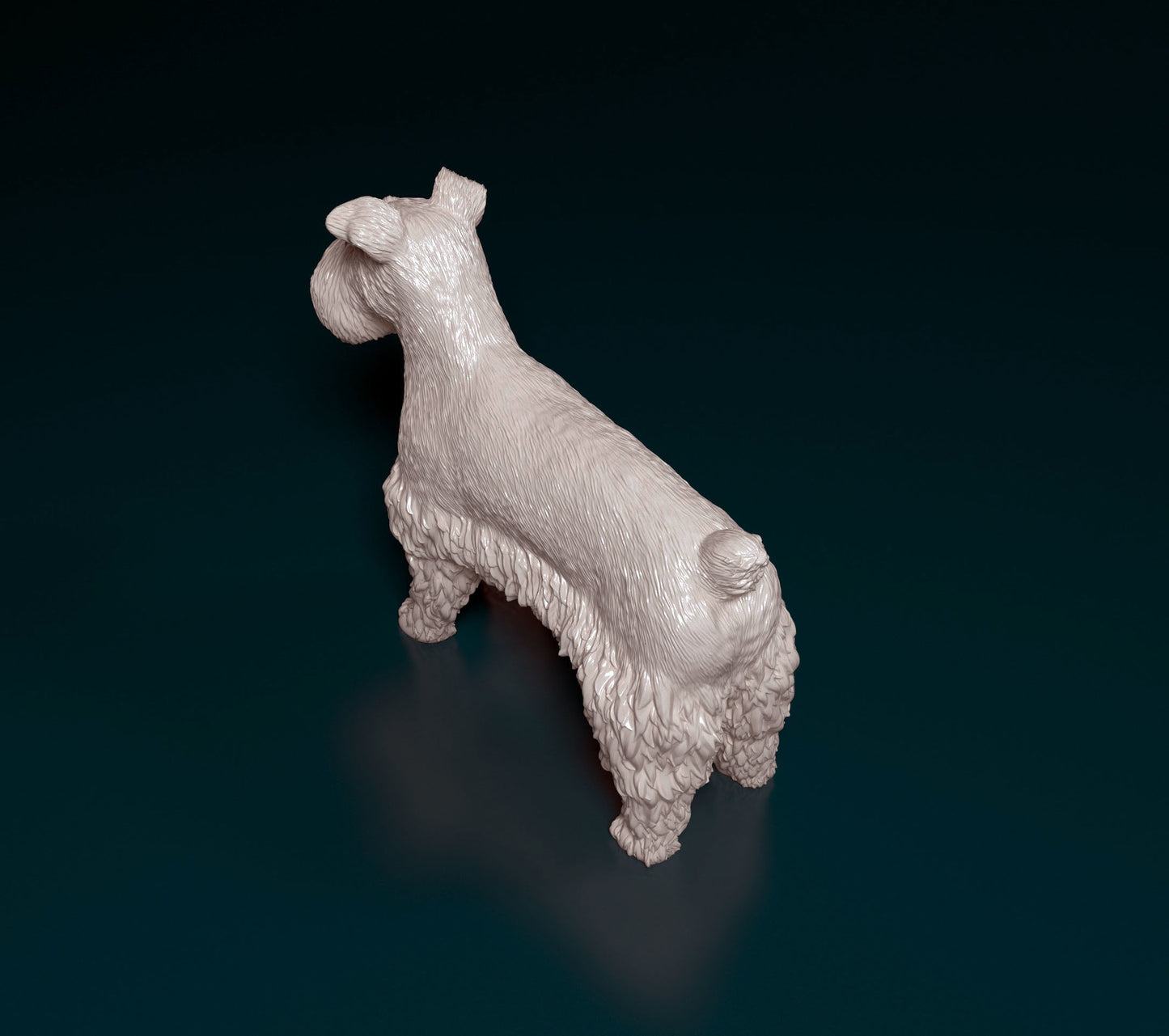 Miniature Schnauzer - white ready to paint