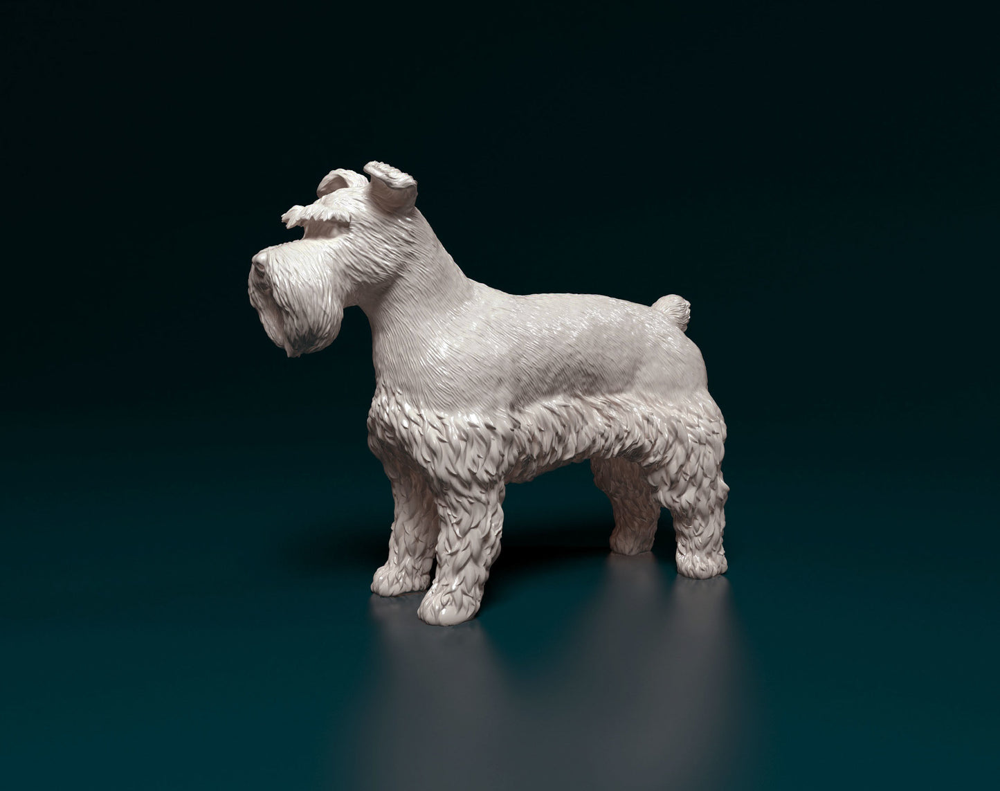 Miniature Schnauzer - white ready to paint
