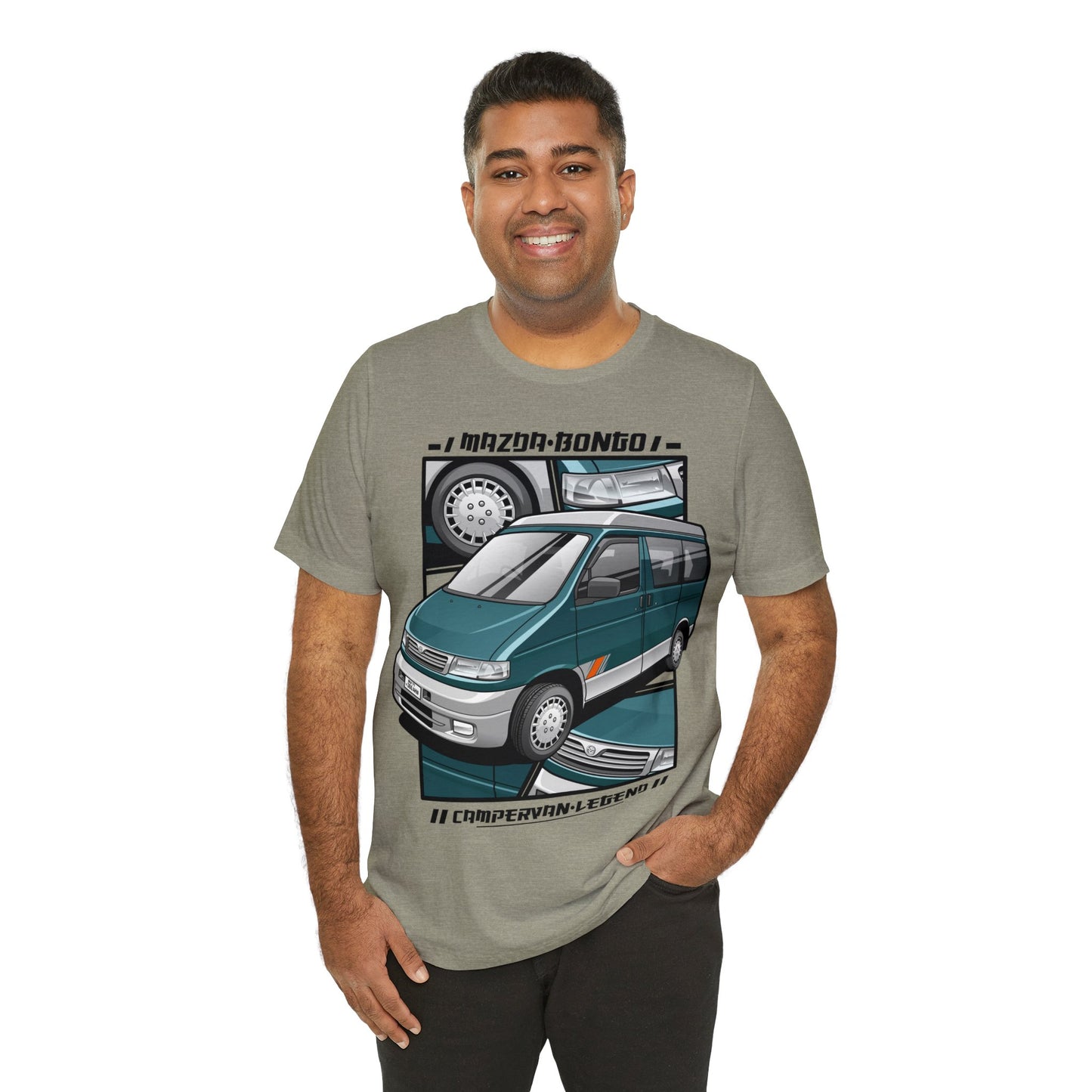 Mazda Bongo campervan legend Unisex Jersey Short Sleeve Tee