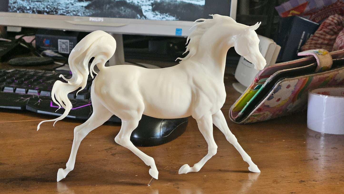 Rebellion - Prancing Arabian - white resin - ready to prep / paint - many options