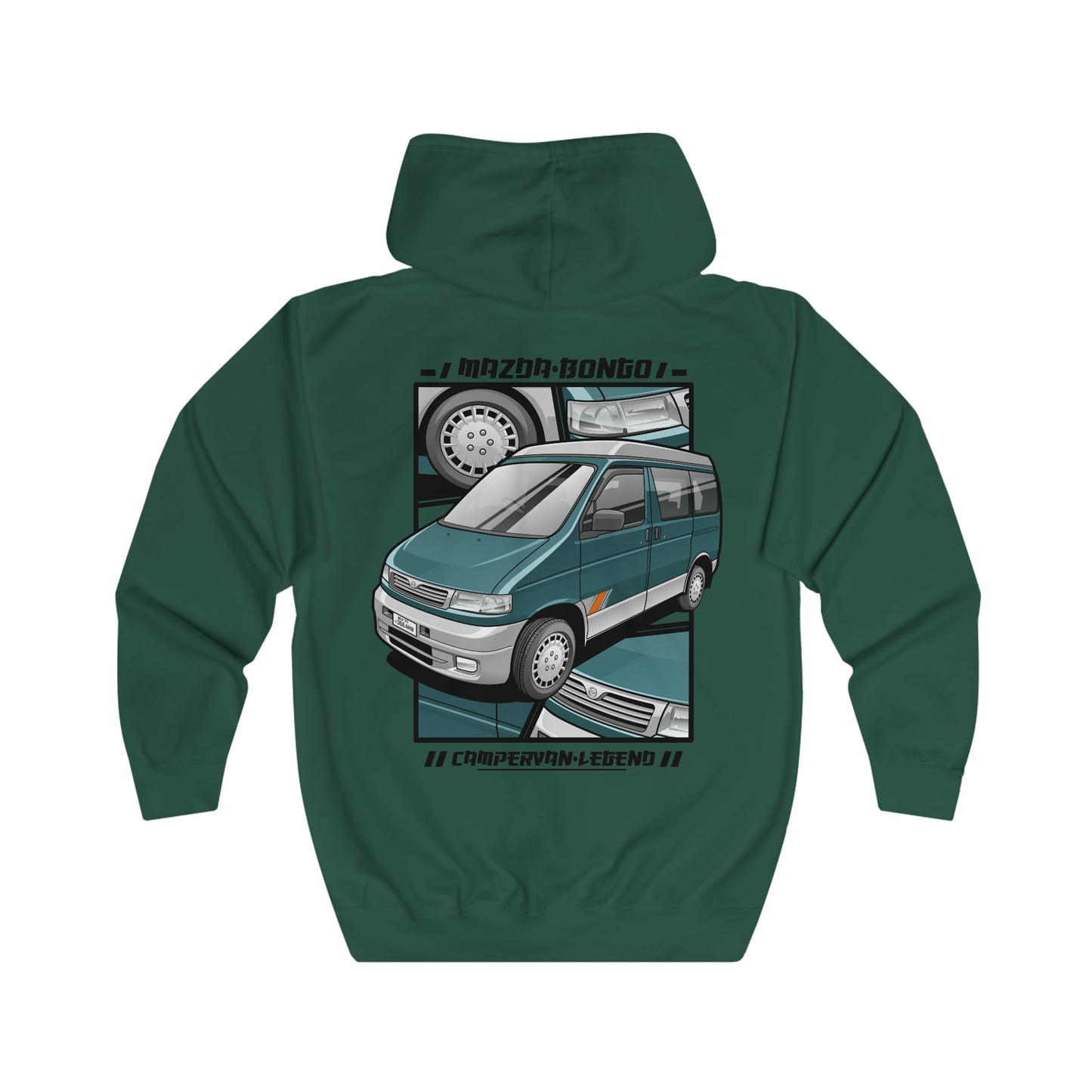 Mazda bongo campervan legend Unisex Full Zip Hoodie
