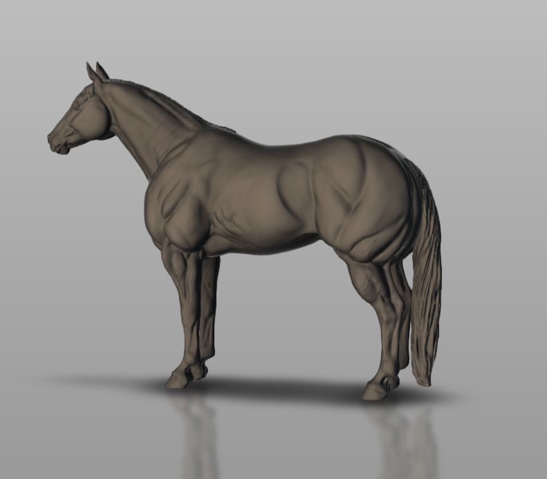 Quarter horse stallion - White resin - ready to prep and paint