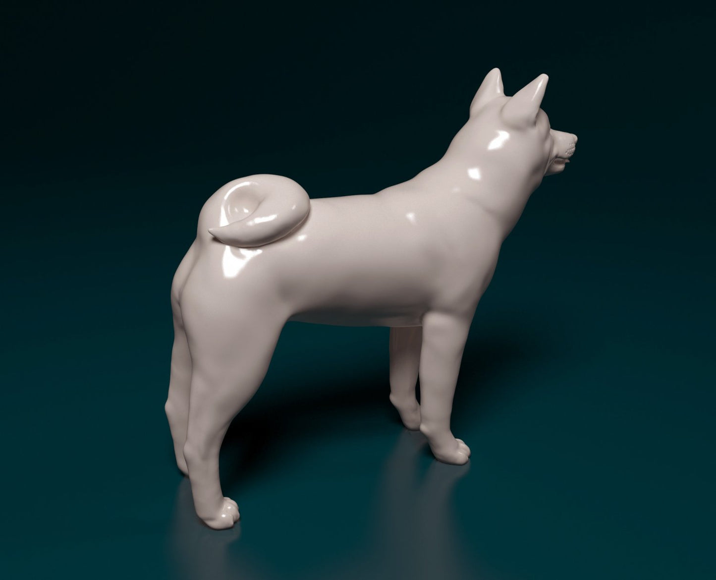Japanese Akita Inu artist resin - white resin ready to prep / paint ALL SCALES