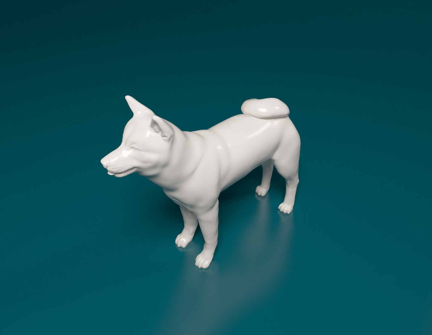 Japanese Akita Inu artist resin - white resin ready to prep / paint ALL SCALES