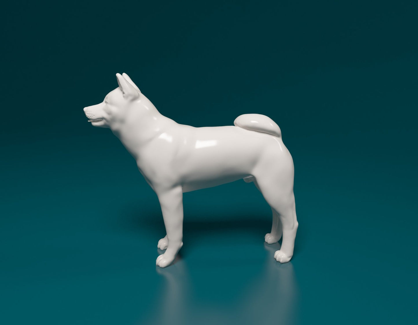 Japanese Akita Inu artist resin - white resin ready to prep / paint ALL SCALES