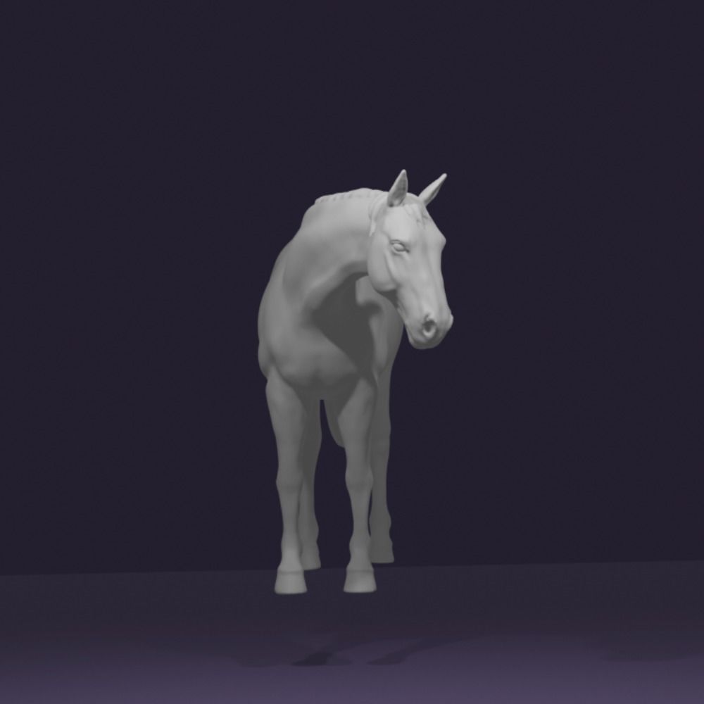 American quater horse 1/32 sm scale - artsit resin white - ready to prep / paint