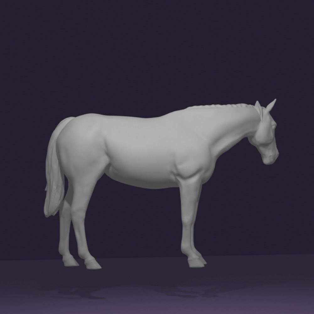 American quater horse 1/32 sm scale - artsit resin white - ready to prep / paint