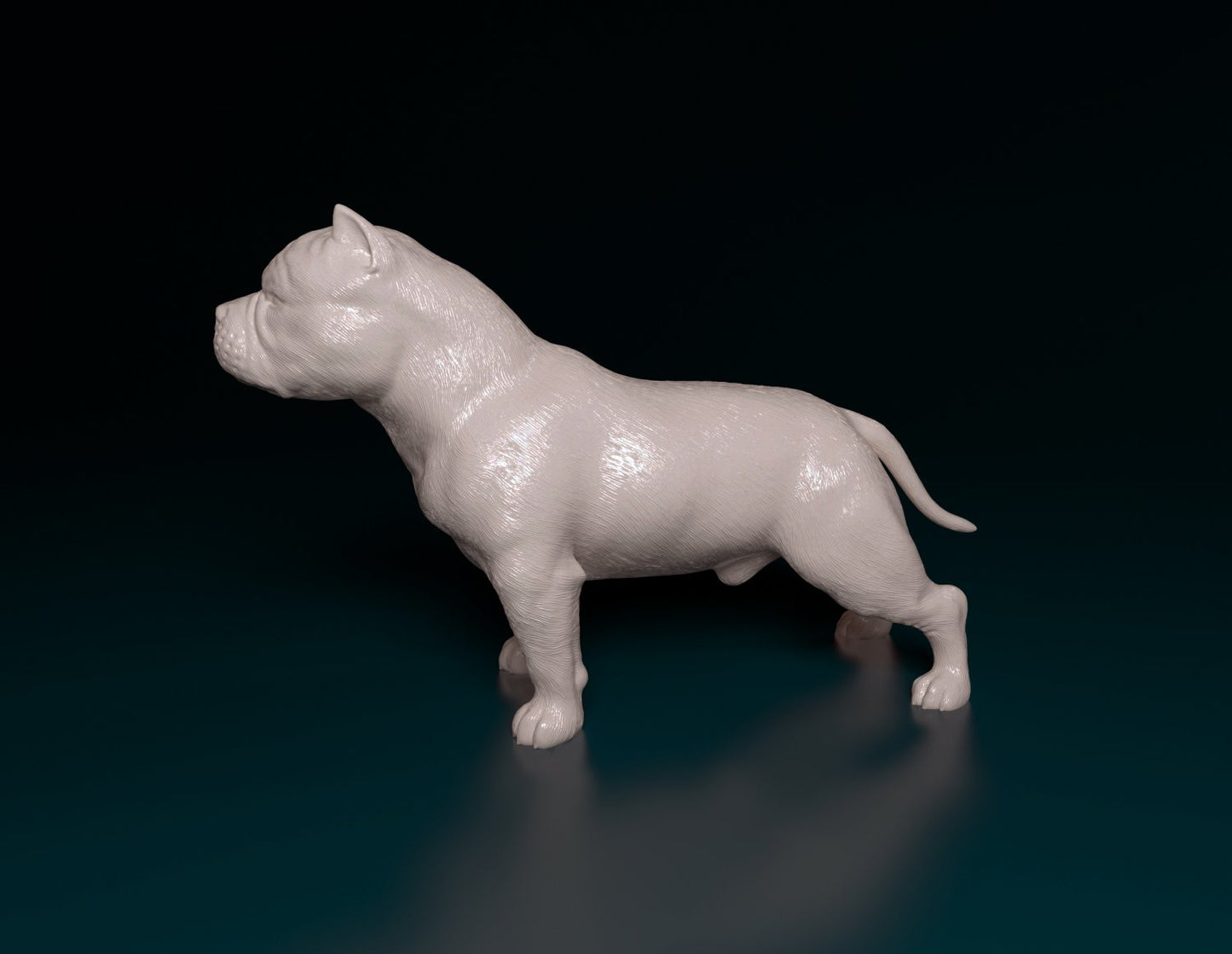 American bully standing artist resin - white resin ready to prep / paint ALL SCALES